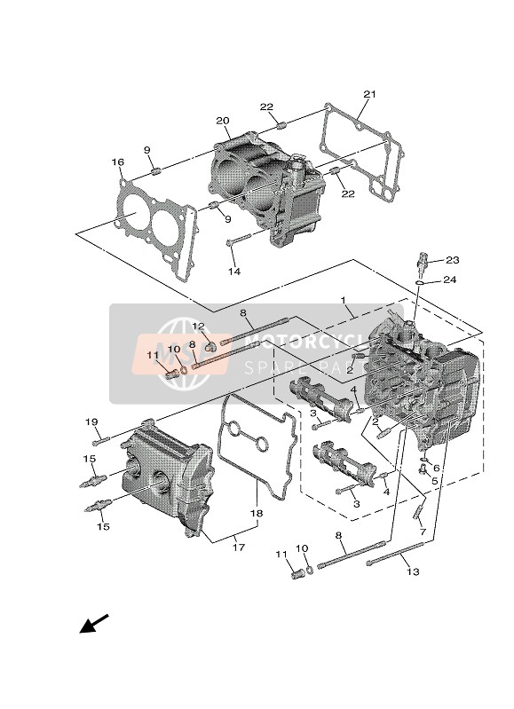 Yamaha TMAX ABS 2020 CYLINDER for a 2020 Yamaha TMAX ABS